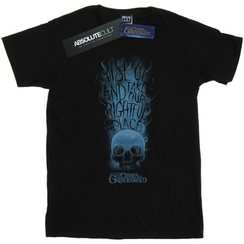 Abbigliamento Bambina T-shirts a maniche lunghe Fantastic Beasts The Crimes Of Grindelwald Skull Smoke Nero