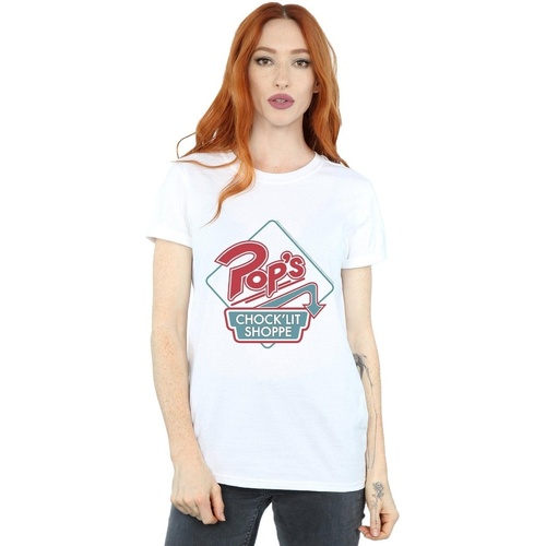 Abbigliamento Donna T-shirts a maniche lunghe Riverdale Pops Retro Shoppe Bianco