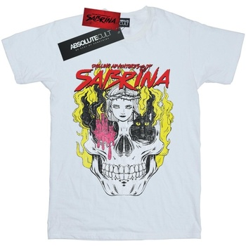 Abbigliamento Donna T-shirts a maniche lunghe The Chilling Adventures Of Sabri Icon Skull Bianco