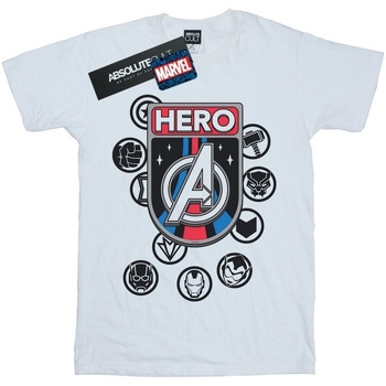 Abbigliamento Uomo T-shirts a maniche lunghe Marvel Hero Badge Bianco