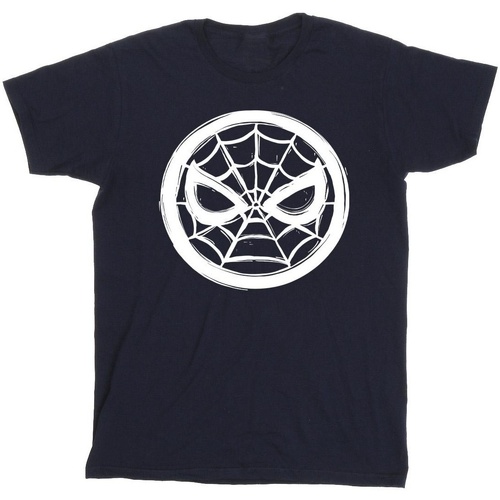 Abbigliamento Uomo T-shirts a maniche lunghe Marvel Spider-Man Chest Logo Blu