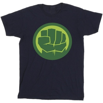 Abbigliamento Uomo T-shirts a maniche lunghe Marvel Hulk Chest Logo Blu