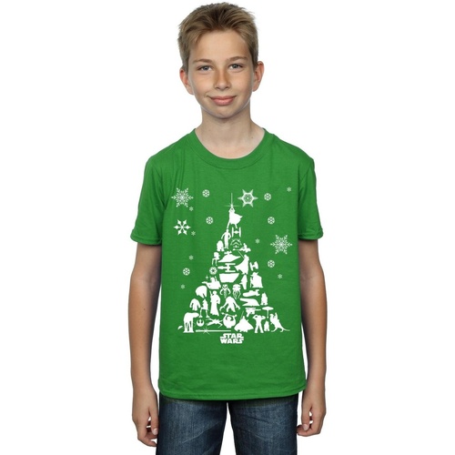 Abbigliamento Bambino T-shirt maniche corte Disney Christmas Tree Verde