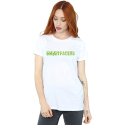 Abbigliamento Donna T-shirts a maniche lunghe Supernatural Ghostfacers Logo Bianco