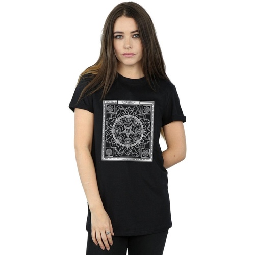 Abbigliamento Donna T-shirts a maniche lunghe Supernatural Pentagram Pattern Nero