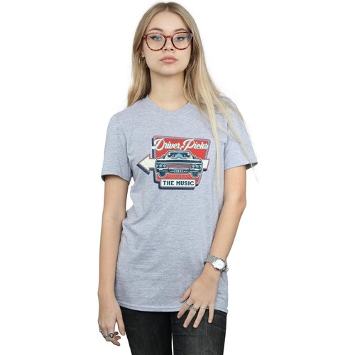 Abbigliamento Donna T-shirts a maniche lunghe Supernatural Driver Picks The Music Grigio