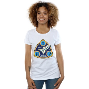Abbigliamento Donna T-shirts a maniche lunghe Nasa Classic Spacelab Life Science Bianco