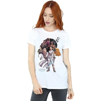 Abbigliamento Donna T-shirts a maniche lunghe Star Wars The Rise Of Skywalker Resistance Illustration Bianco