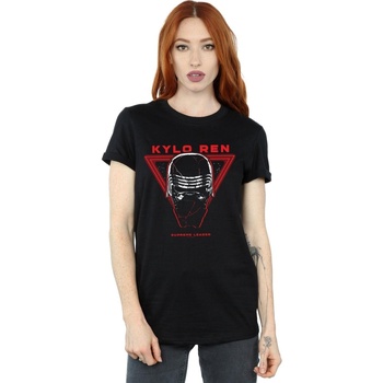 Abbigliamento Donna T-shirts a maniche lunghe Star Wars The Rise Of Skywalker Supreme Leader Kylo Ren Nero