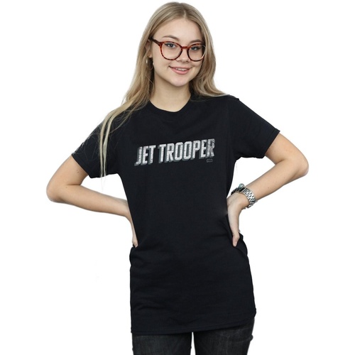Abbigliamento Donna T-shirts a maniche lunghe Star Wars The Rise Of Skywalker Jet Trooper Nero