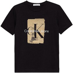 Abbigliamento Bambino T-shirts a maniche lunghe Calvin Klein Jeans IB0IB01971 Nero