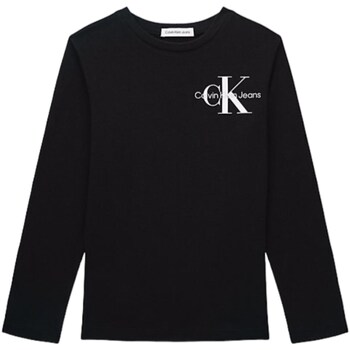 Abbigliamento Bambino T-shirts a maniche lunghe Calvin Klein Jeans IB0IB01457 Nero