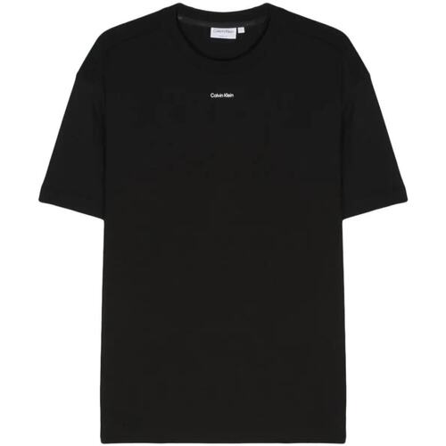 Abbigliamento Uomo T-shirt maniche corte Calvin Klein Jeans NANO LOGO INTERLOCK T-SHIRT Nero