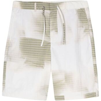Abbigliamento Uomo Shorts / Bermuda Calvin Klein Jeans DIFFUSED AOP RELAXED STRAIGHT Bianco