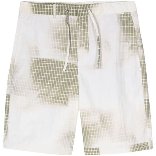 Abbigliamento Uomo Shorts / Bermuda Calvin Klein Jeans DIFFUSED AOP RELAXED STRAIGHT Bianco