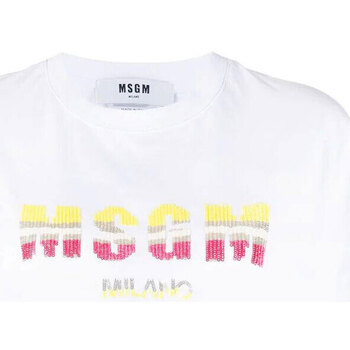 Abbigliamento Donna T-shirt maniche corte Msgm T-SHIRT M/M Bianco