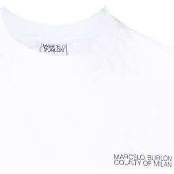Abbigliamento Uomo T-shirt maniche corte Marcelo Burlon County Of Milan TEMPERA CROSS OVER T-SHIRT Bianco