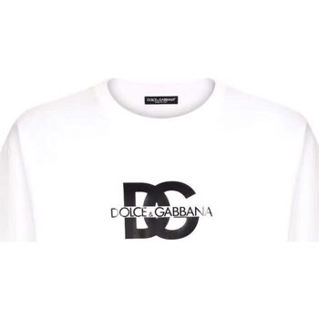 Abbigliamento Uomo T-shirt maniche corte D&G DG Logo T-shirt Bianco