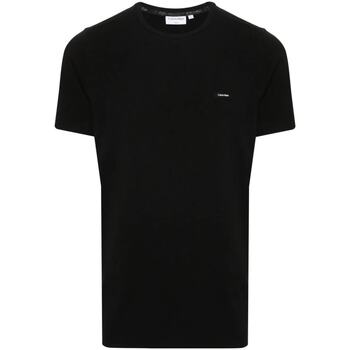 Abbigliamento Uomo T-shirt maniche corte Calvin Klein Jeans STRETCH SLIM FIT T-SHIRT Nero