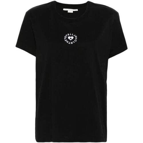 Abbigliamento Donna T-shirt maniche corte Stella Mc Cartney ICONIC MINI HEART T-SHIRT Nero