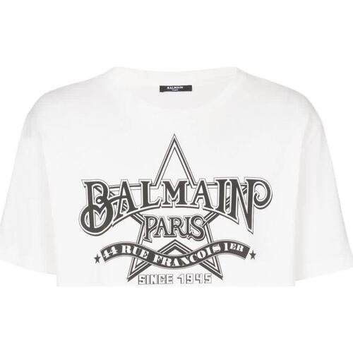 Abbigliamento Uomo T-shirt maniche corte Balmain Paris Balmain star T-shirt Bianco
