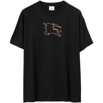 Abbigliamento Uomo T-shirt maniche corte Burberry T-shirt with EKD Check Nero