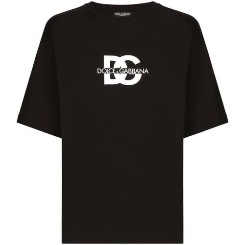 Abbigliamento Uomo T-shirt maniche corte D&G DG Logo T-shirt Nero