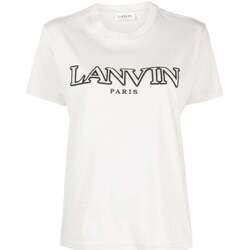 Abbigliamento Donna T-shirt maniche corte Lanvin Classic Curb embroidered T-shirt Bianco