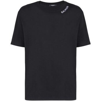 Abbigliamento Uomo T-shirt maniche corte Balmain Paris T-SHIRT RICAMATA Nero