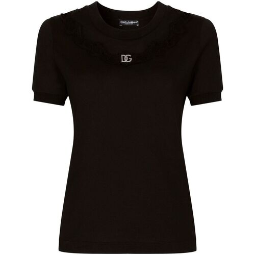 Abbigliamento Donna T-shirt maniche corte D&G T-SHIRT Nero