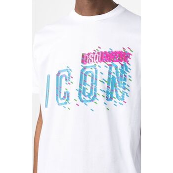 Dsquared PIXELED ICON COOL FIT TEE Bianco