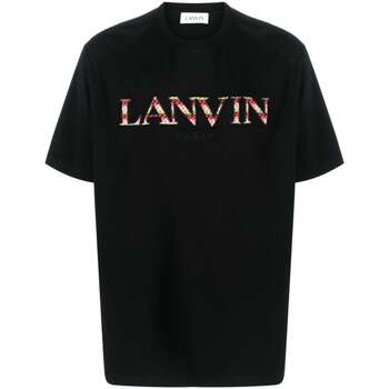 Abbigliamento Uomo T-shirt maniche corte Lanvin Classic Curb embroidered T-shirt Nero