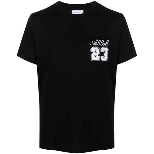 Abbigliamento Uomo T-shirt maniche corte Off-White Slim T-Shirt With Logo 23 Nero