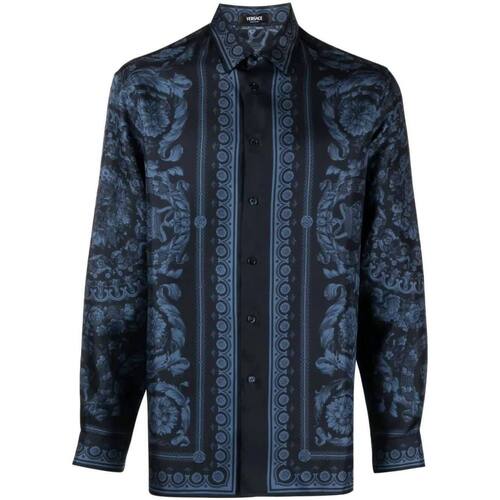 Abbigliamento Uomo Camicie maniche lunghe Versace INFORMAL SHIRT Blu