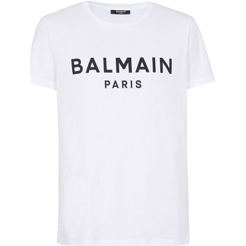 Abbigliamento Uomo T-shirt maniche corte Balmain Paris Eco-friendly T-shirt with logo Bianco