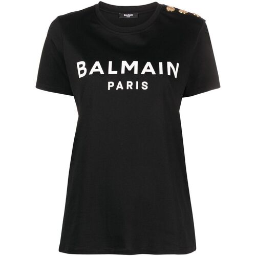 Abbigliamento Donna T-shirt maniche corte Balmain Paris T-Shirt Nero