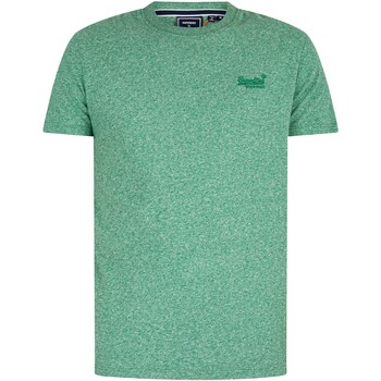 Abbigliamento Uomo T-shirt maniche corte Superdry T-shirt ricamata con logo vintage Verde