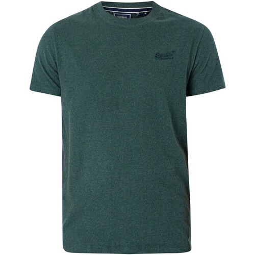 Abbigliamento Uomo T-shirt maniche corte Superdry T-shirt ricamata con logo vintage Verde