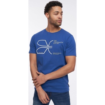 Abbigliamento Uomo T-shirts a maniche lunghe Crosshatch Cutups Blu