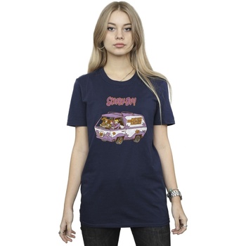 Abbigliamento Donna T-shirts a maniche lunghe Scooby Doo Mystery Machine Van Blu