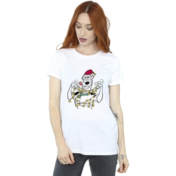 Abbigliamento Donna T-shirts a maniche lunghe Scooby Doo Christmas Bells Bianco