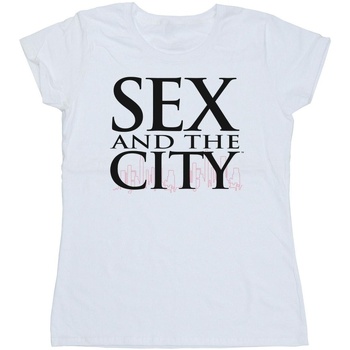Abbigliamento Donna T-shirts a maniche lunghe Sex And The City Logo Skyline Bianco