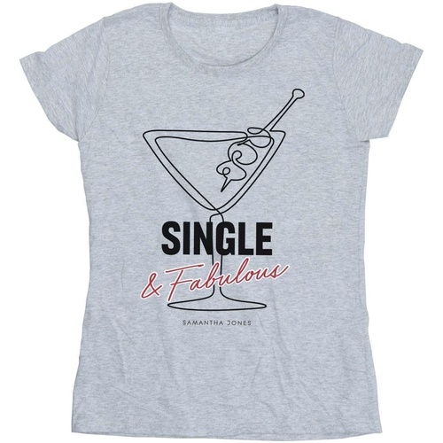 Abbigliamento Donna T-shirts a maniche lunghe Sex And The City Single And Fabulous Grigio