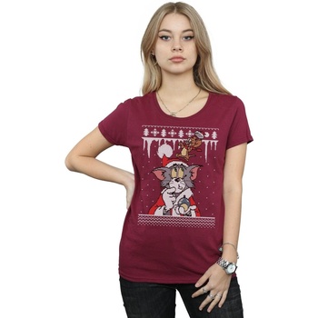Abbigliamento Donna T-shirts a maniche lunghe Dessins Animés Christmas Fair Isle Multicolore