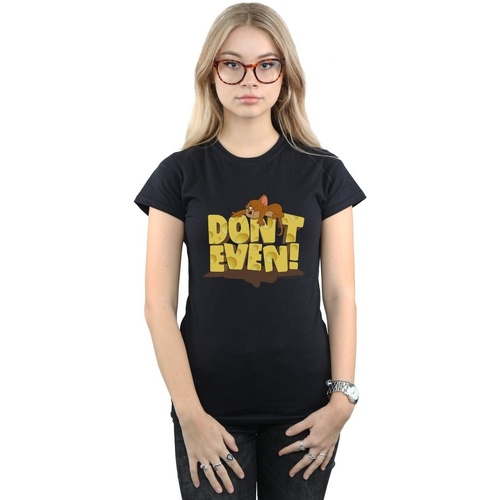 Abbigliamento Donna T-shirts a maniche lunghe Dessins Animés BI43692 Nero