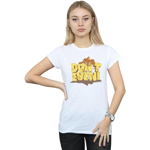 Abbigliamento Donna T-shirts a maniche lunghe Dessins Animés BI43692 Bianco