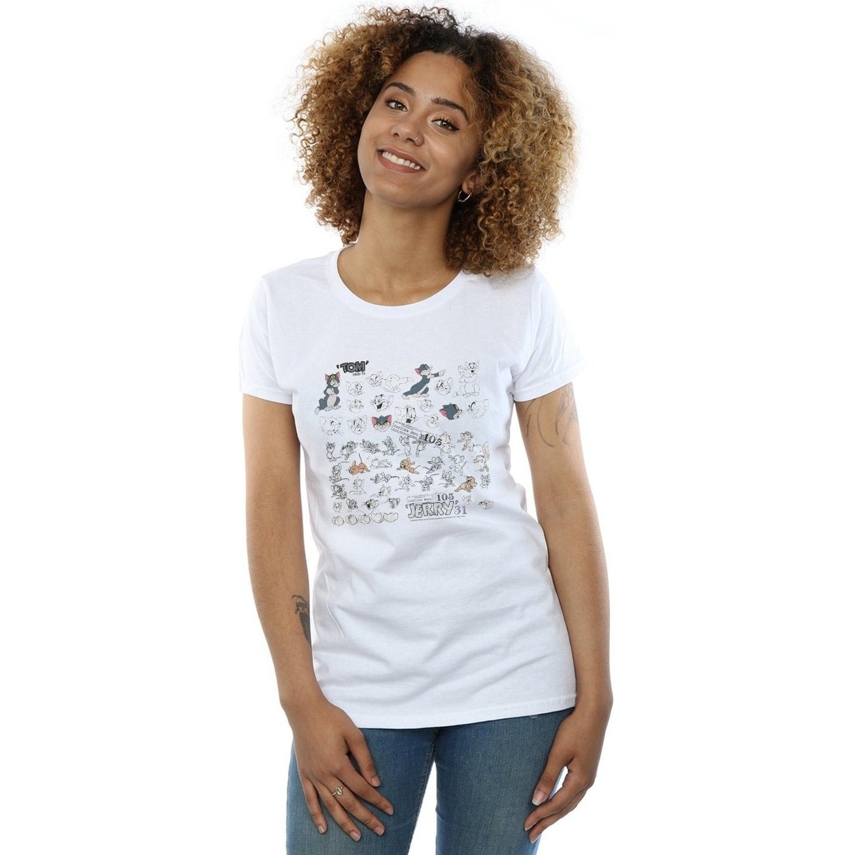 Abbigliamento Donna T-shirts a maniche lunghe Dessins Animés Cartoon Dept Bianco