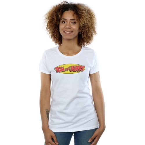 Abbigliamento Donna T-shirts a maniche lunghe Dessins Animés  Bianco