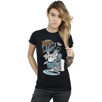 Abbigliamento Donna T-shirts a maniche lunghe Dessins Animés Perfectly In Tune Nero