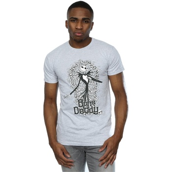 Abbigliamento Uomo T-shirts a maniche lunghe Disney Nightmare Before Christmas Bone Daddy Grigio